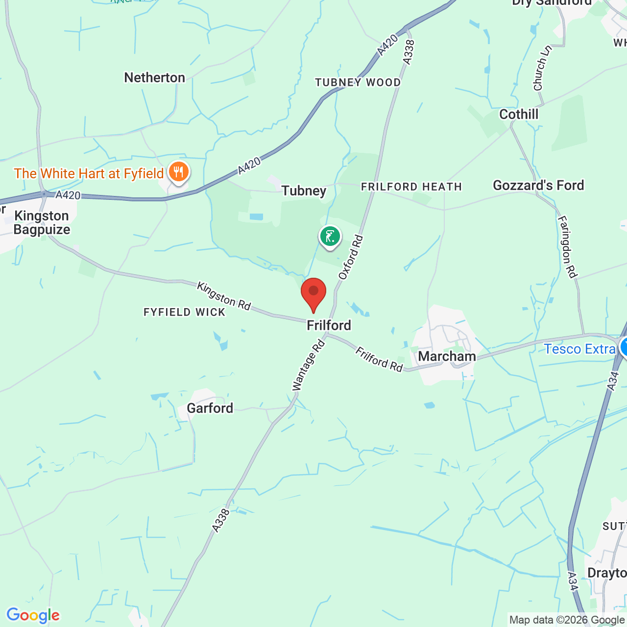 Map displaying job location