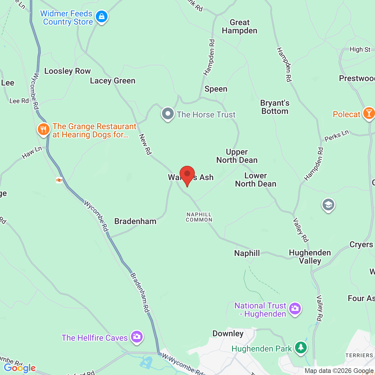 Map displaying job location