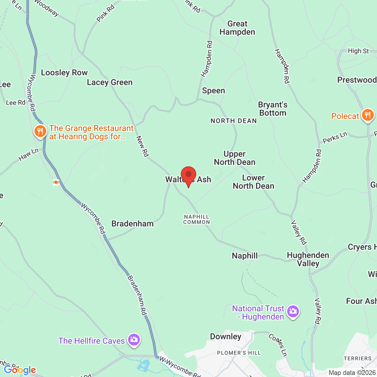 Map displaying job location