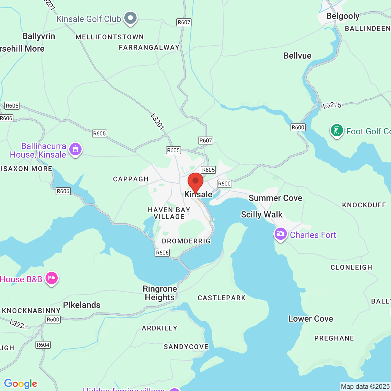 Map displaying job location