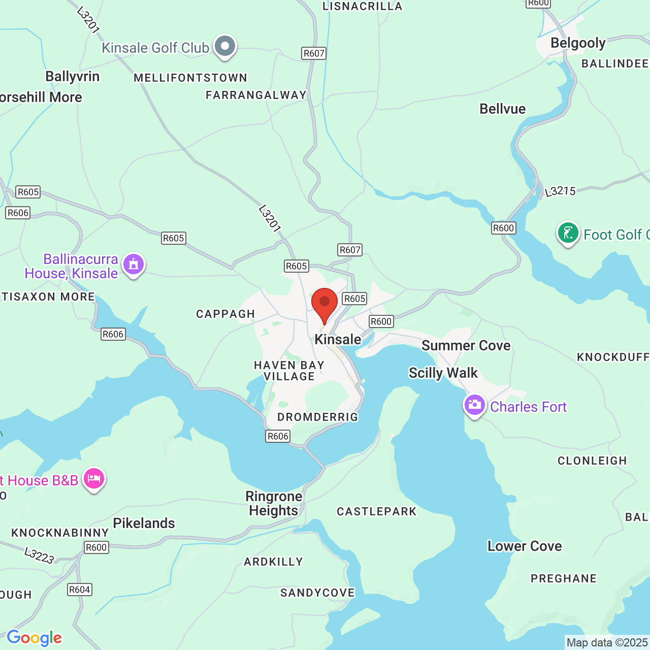 Map displaying job location