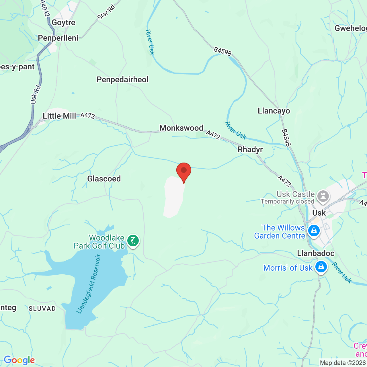 Map displaying job location