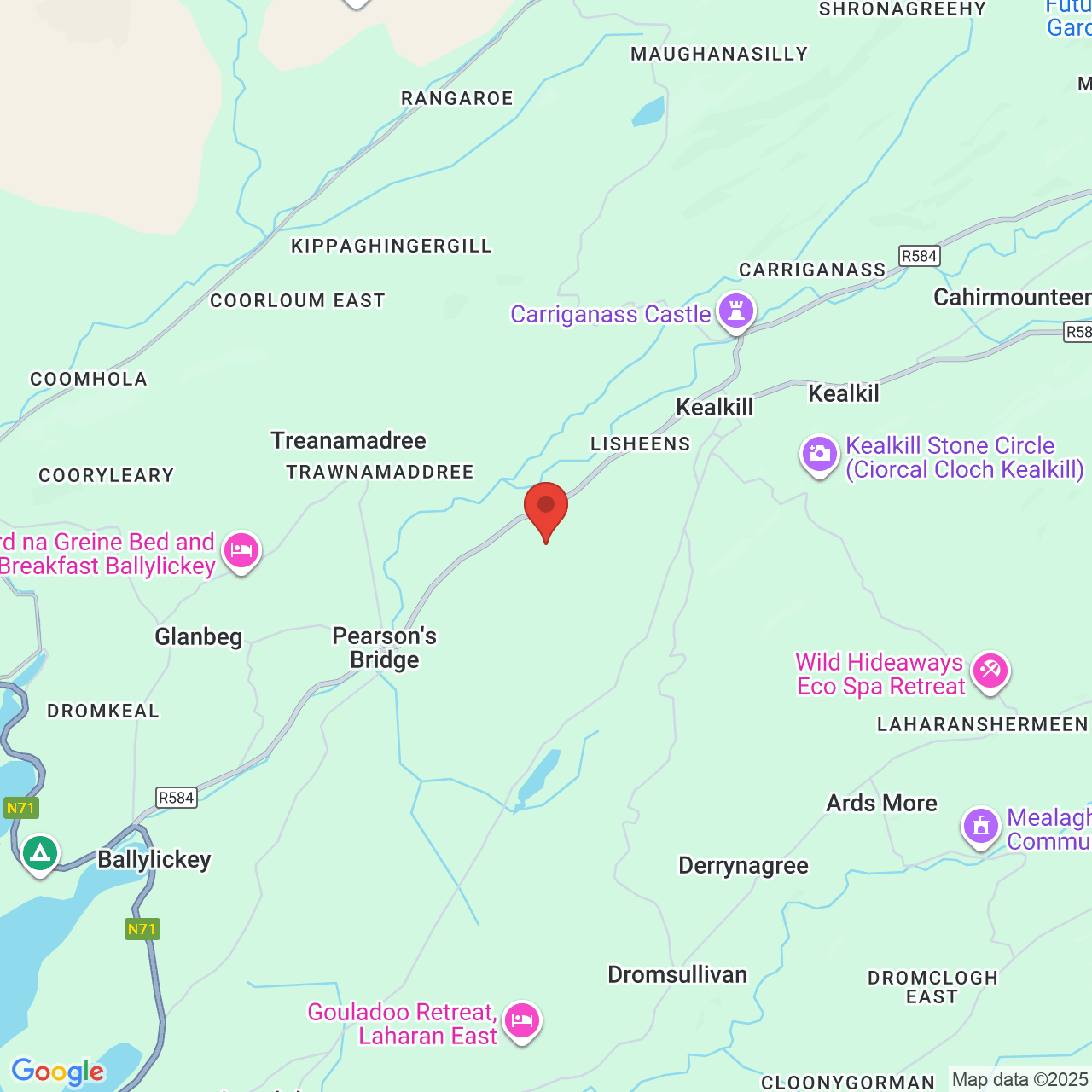 Map showing location of Bantry, Co. Cork, Island of Ireland, P75 TE27