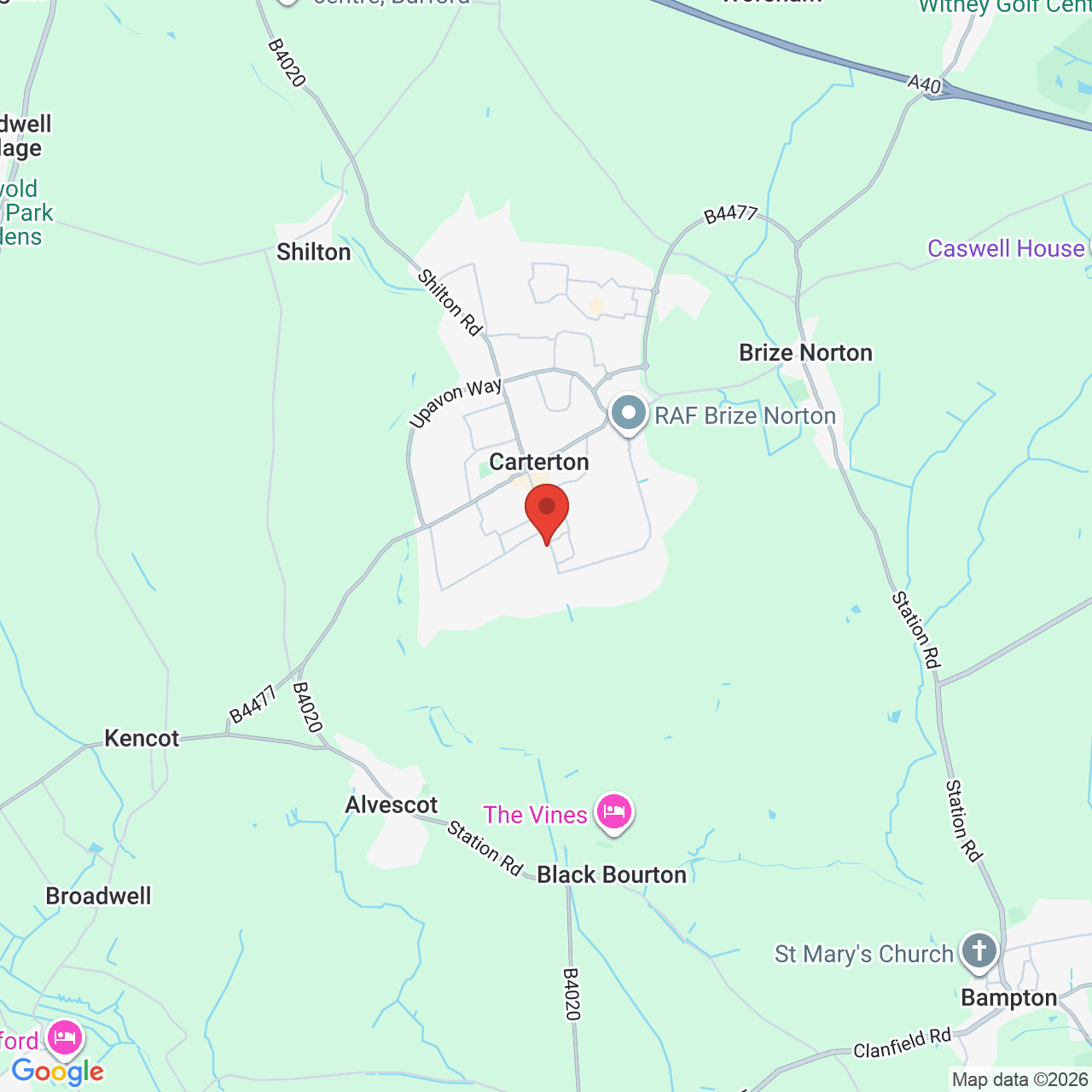 Map displaying job location