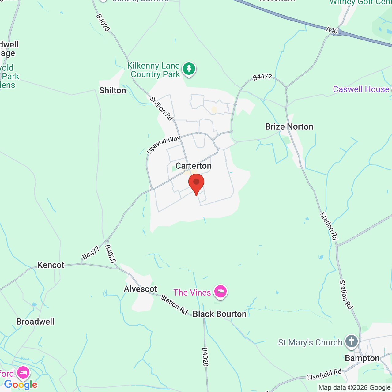 Map displaying job location