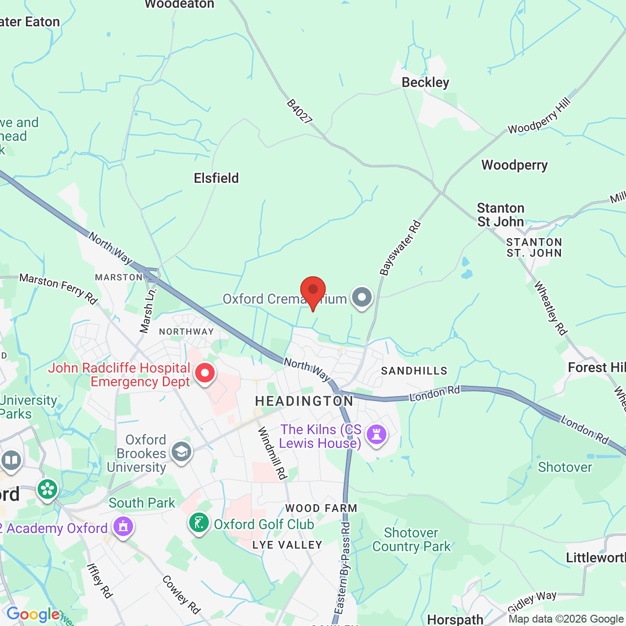 Map displaying job location