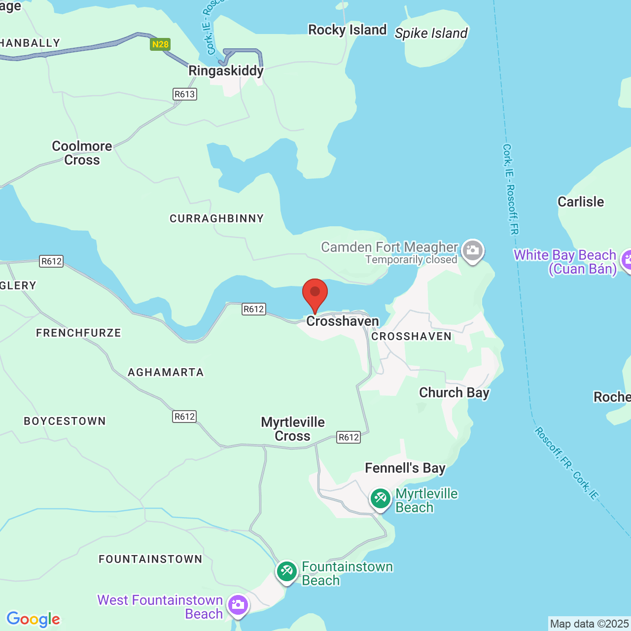 Map showing location of Cork, Island of Ireland, P43AY66
