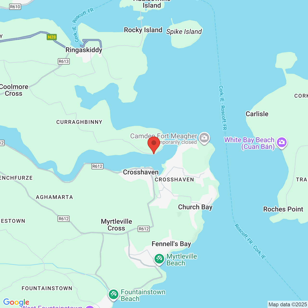 Map displaying job location