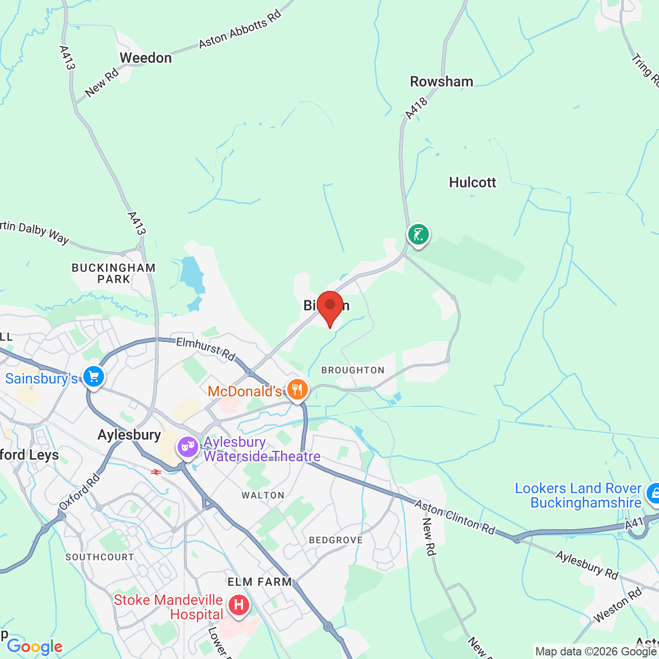 Map displaying job location