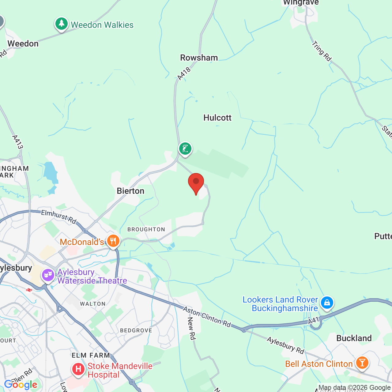 Map displaying job location