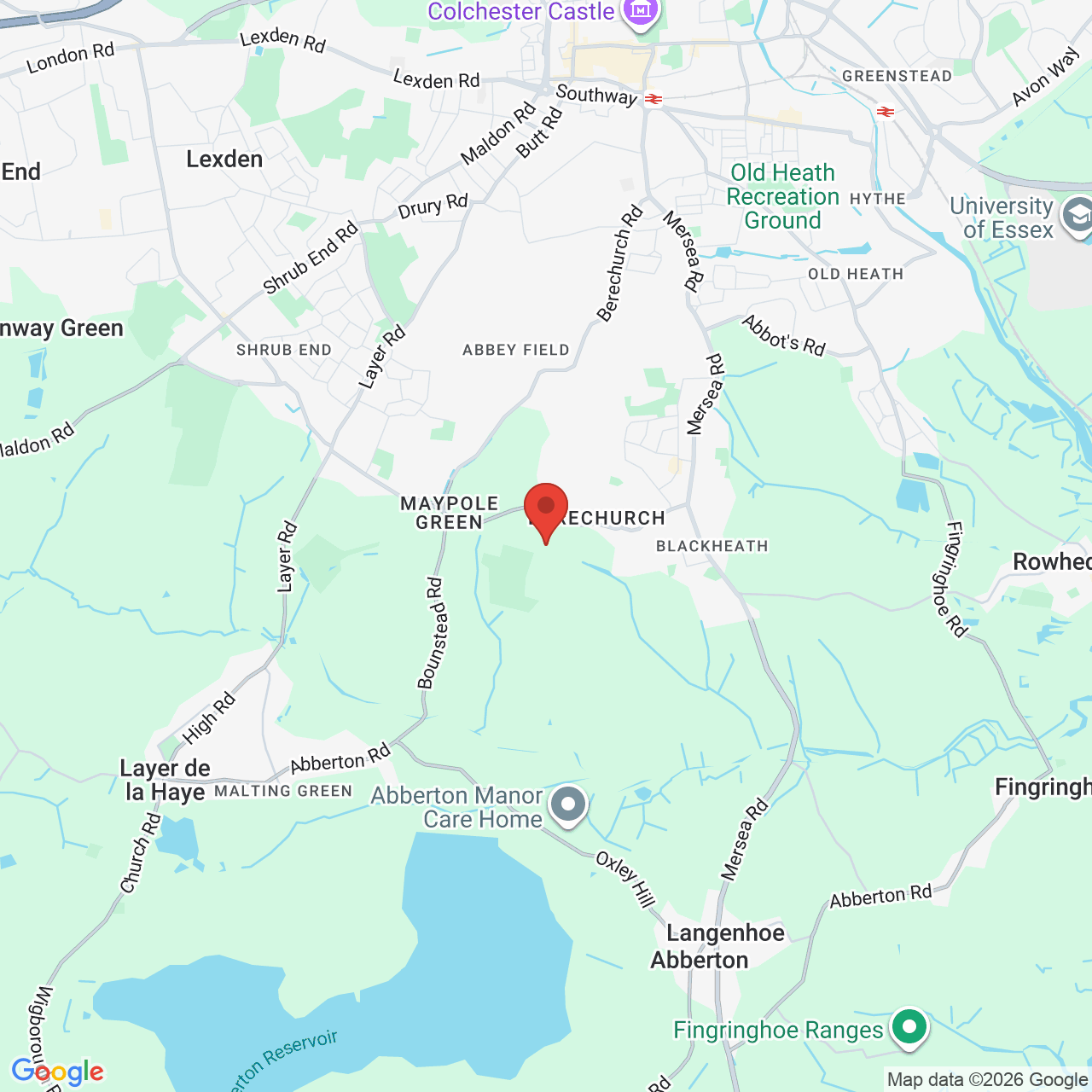 Map displaying job location