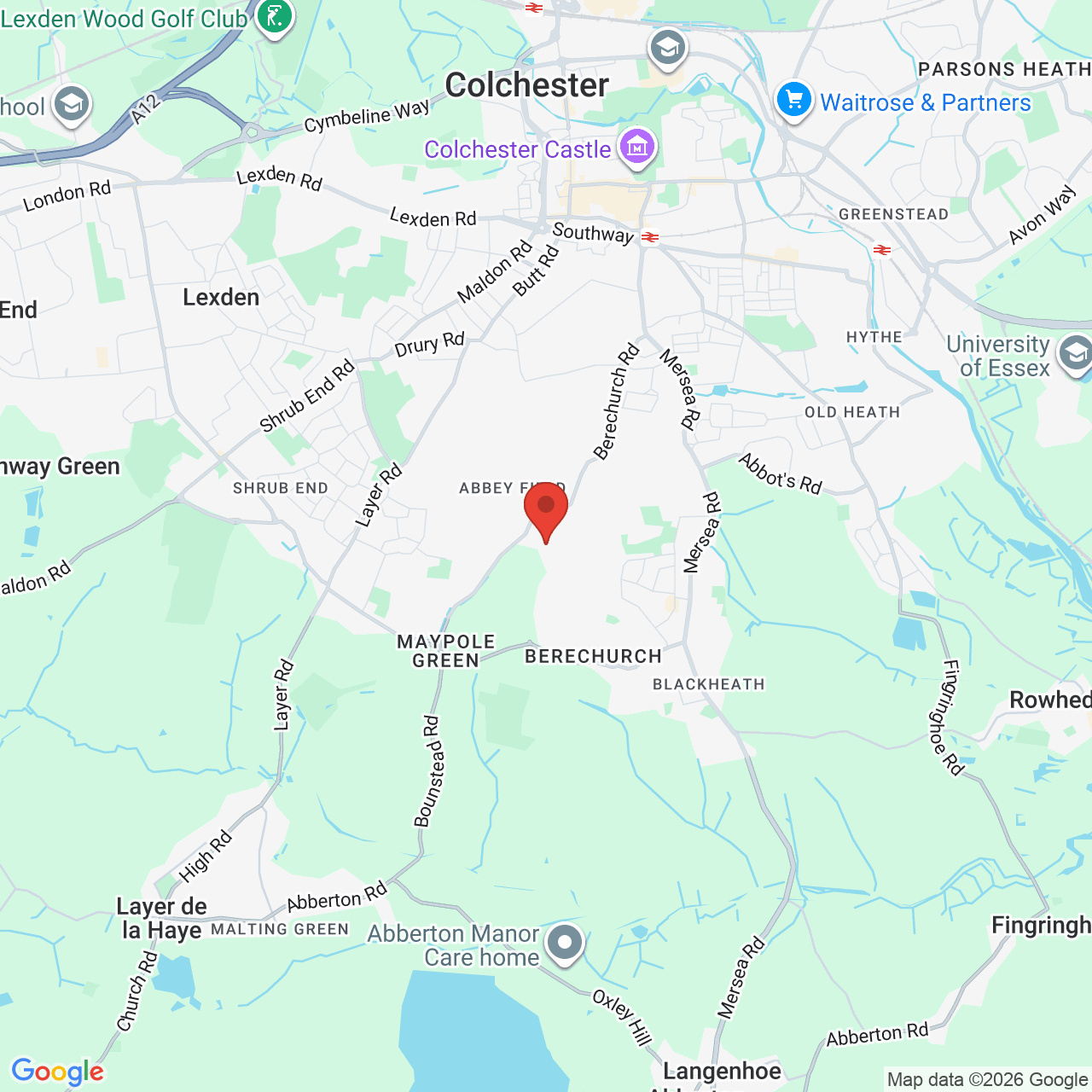 Map displaying job location