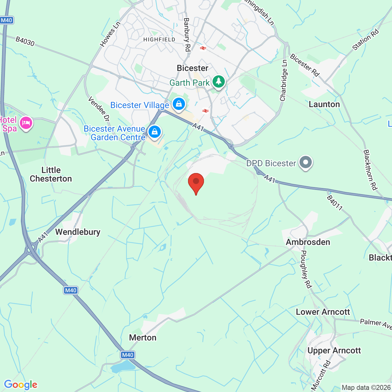 Map displaying job location