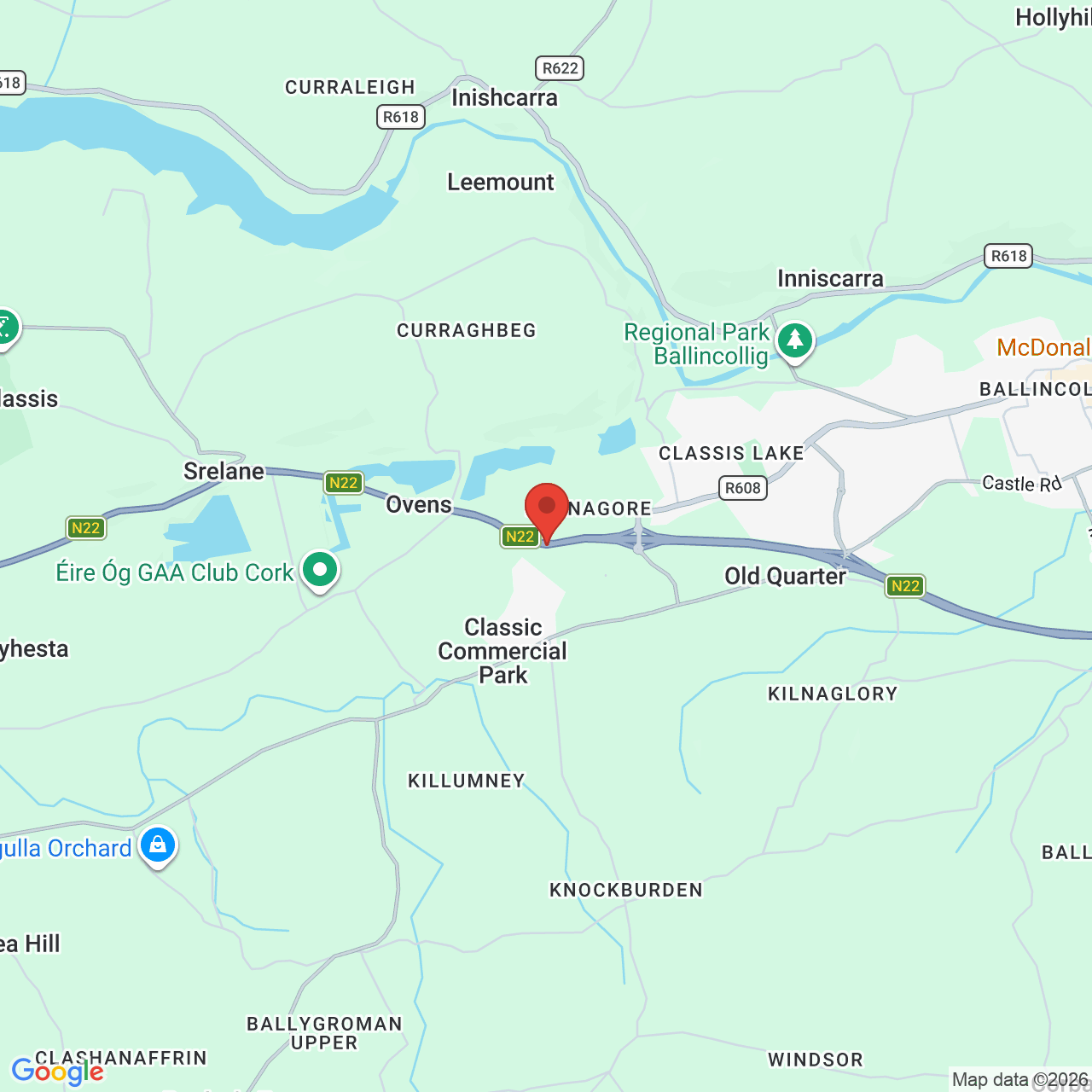 Map displaying job location
