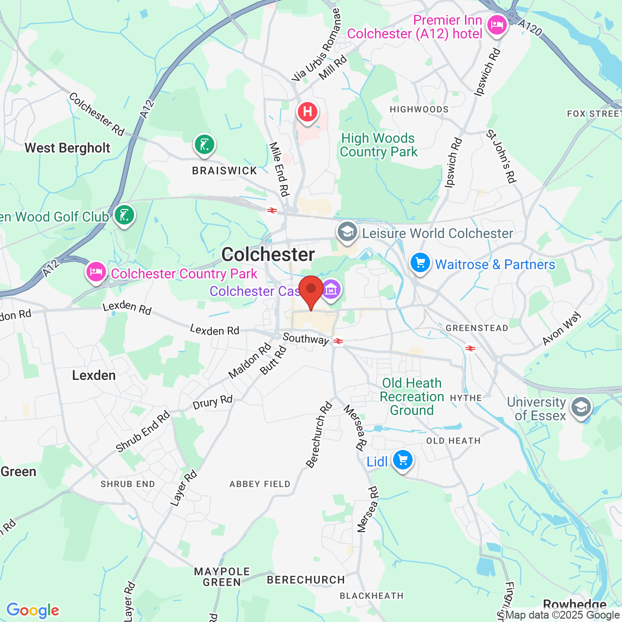 Map displaying job location