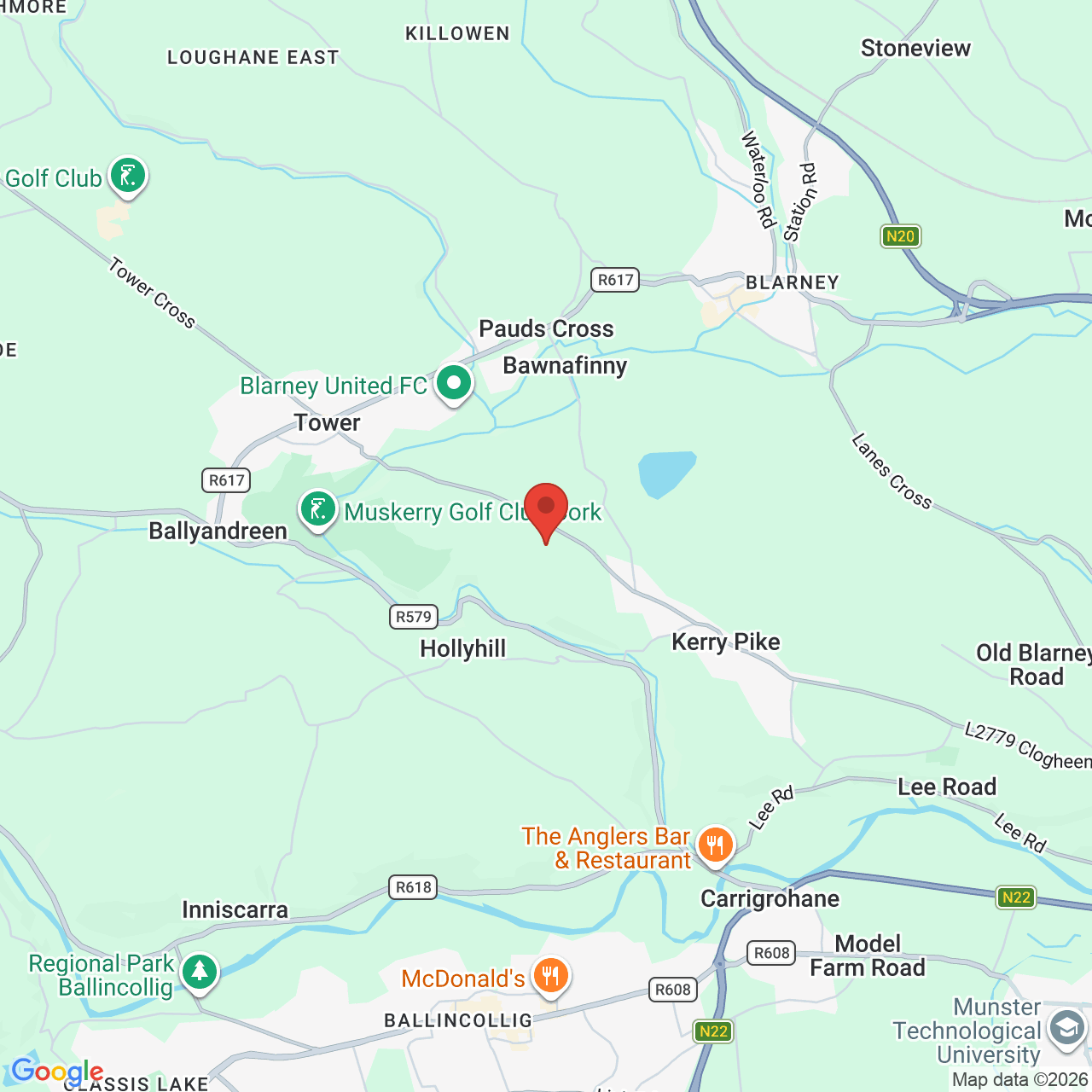 Map displaying job location