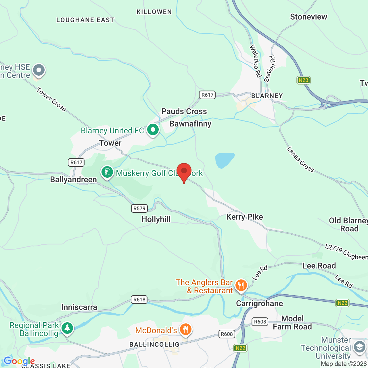 Map displaying job location