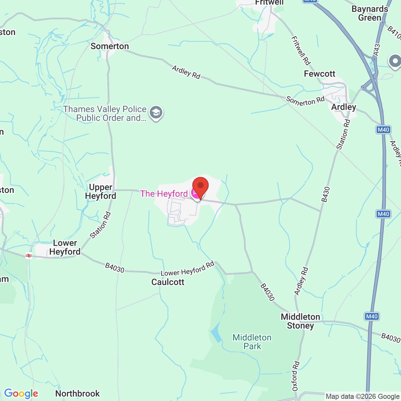 Map displaying job location