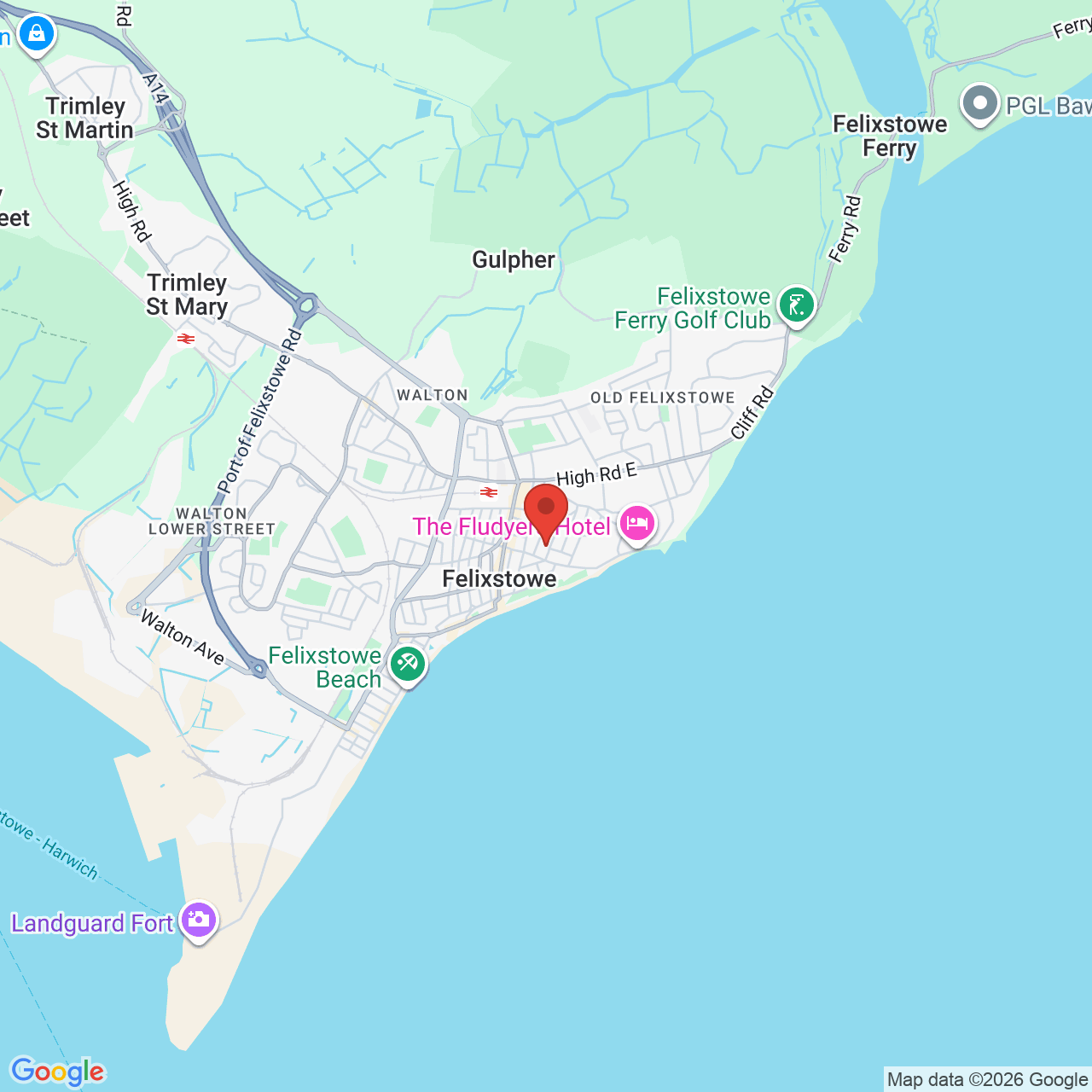 Map displaying job location