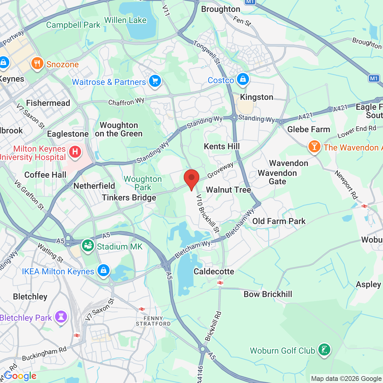 Map displaying job location