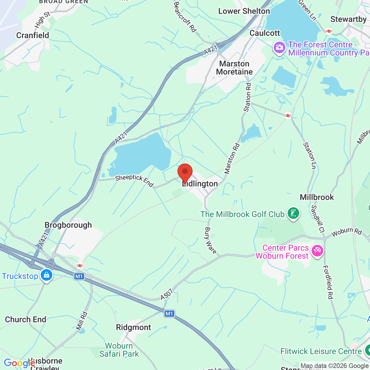 Map displaying job location