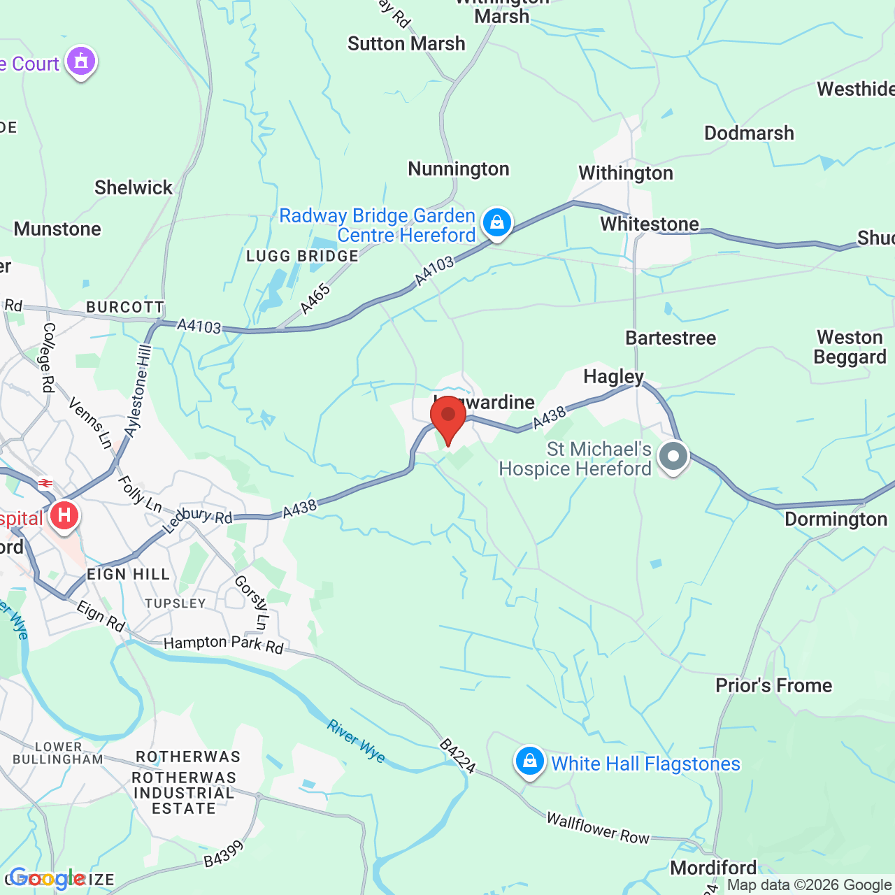 Map displaying job location
