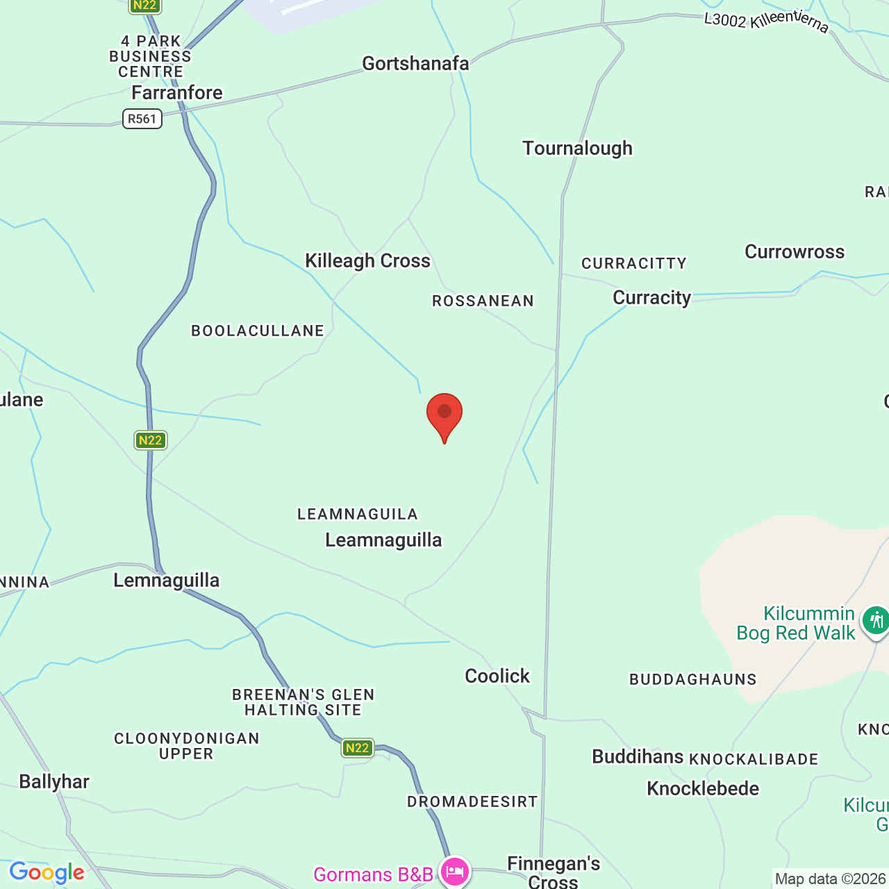 Map displaying job location