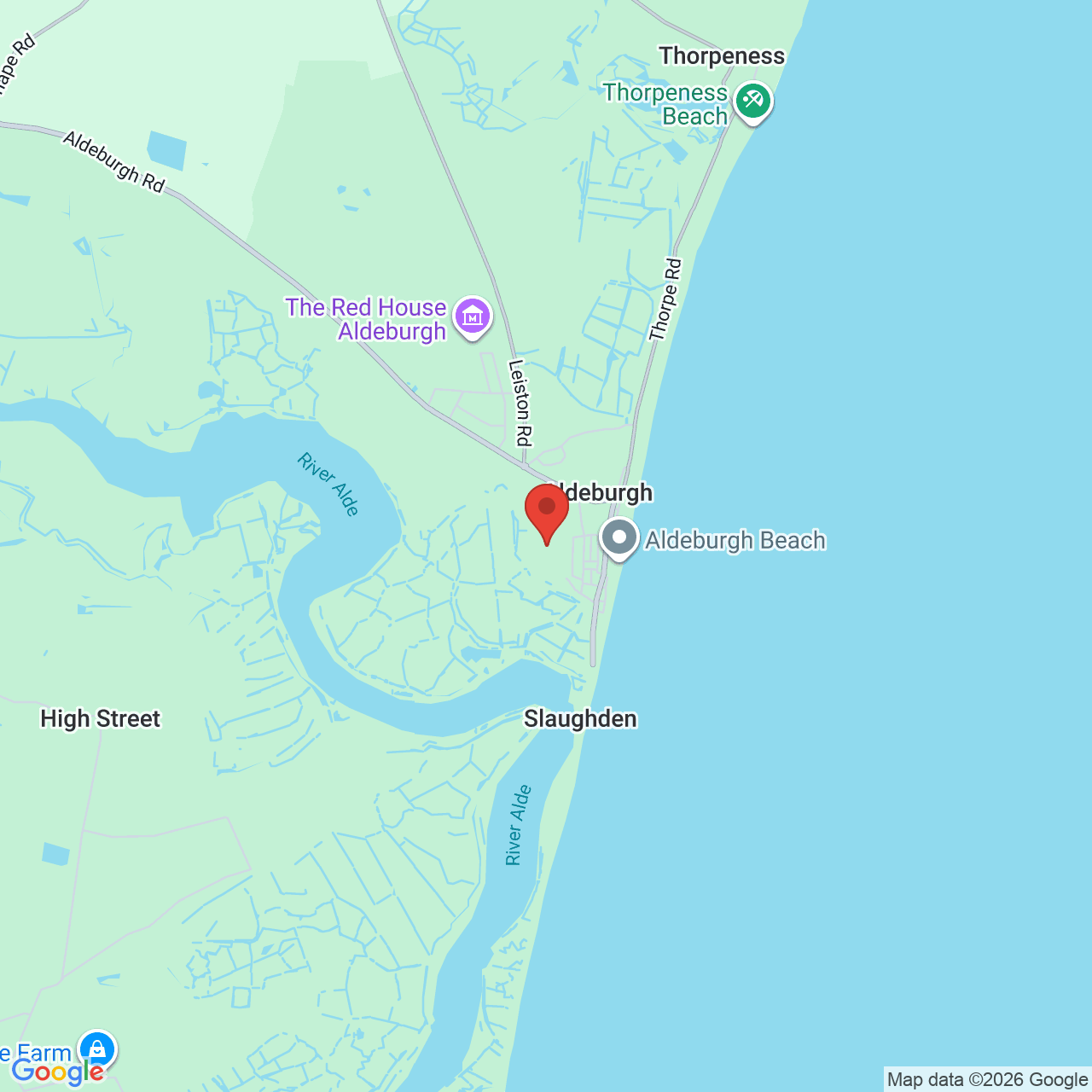 Map displaying job location