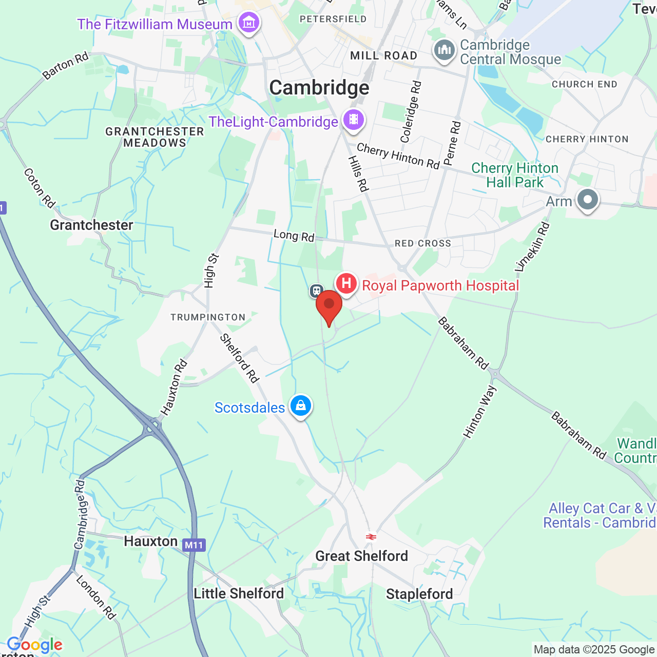 Map displaying job location