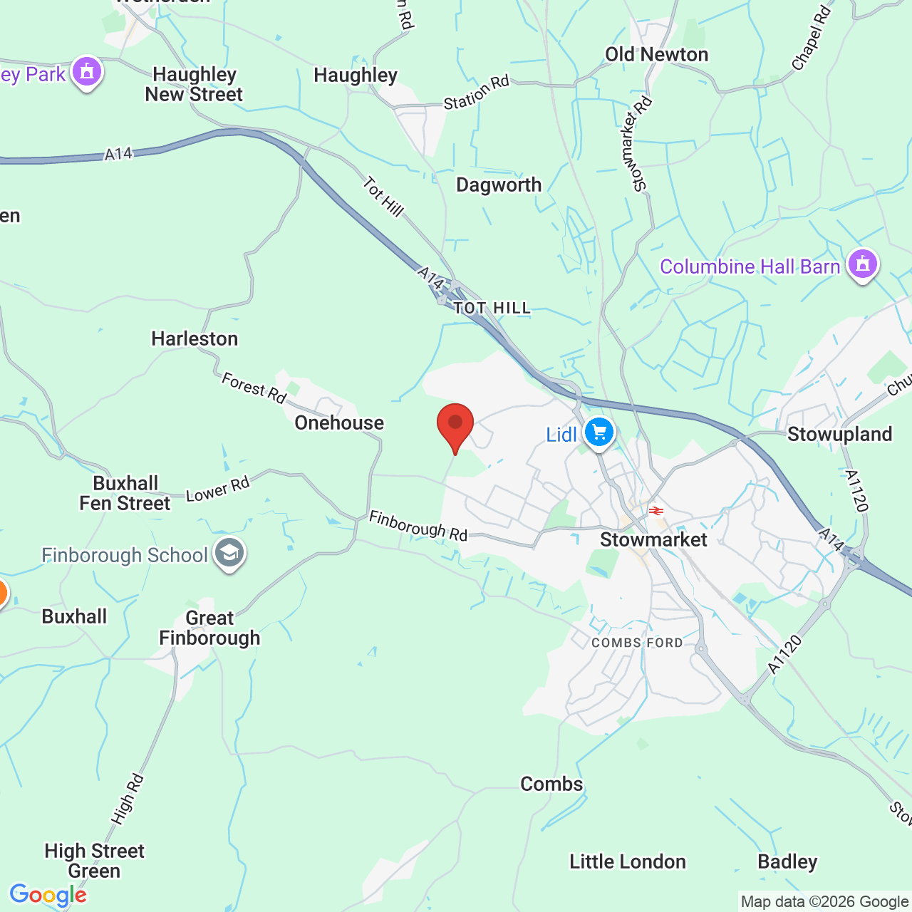 Map displaying job location
