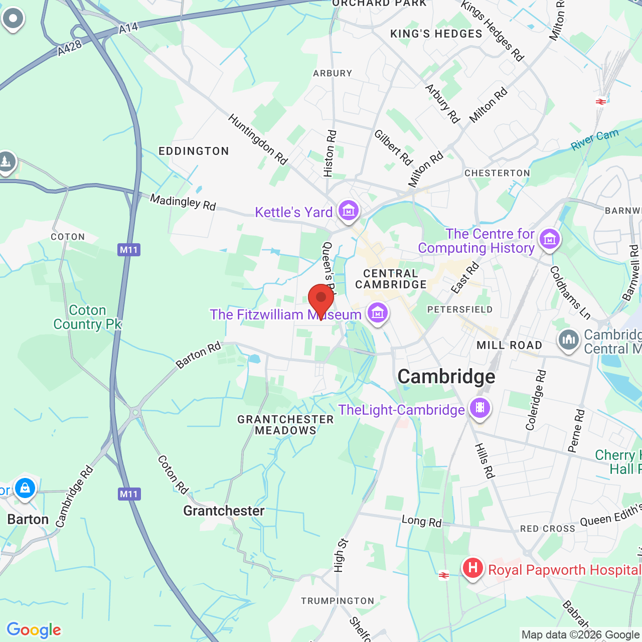 Map displaying job location