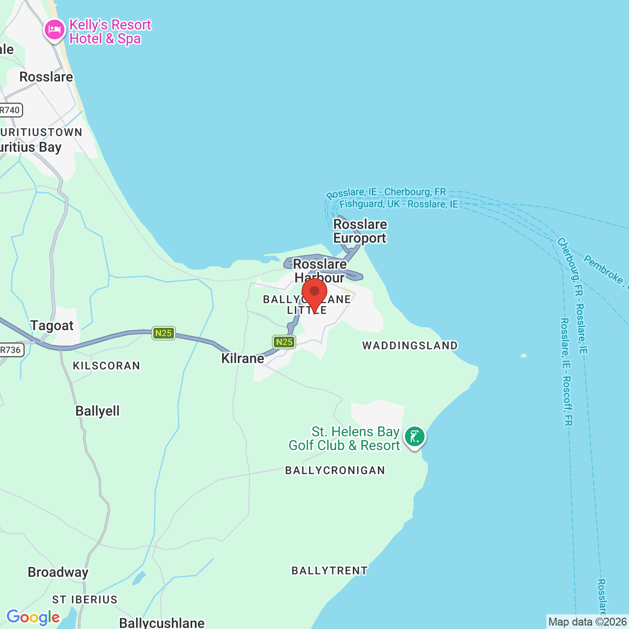 Map displaying job location