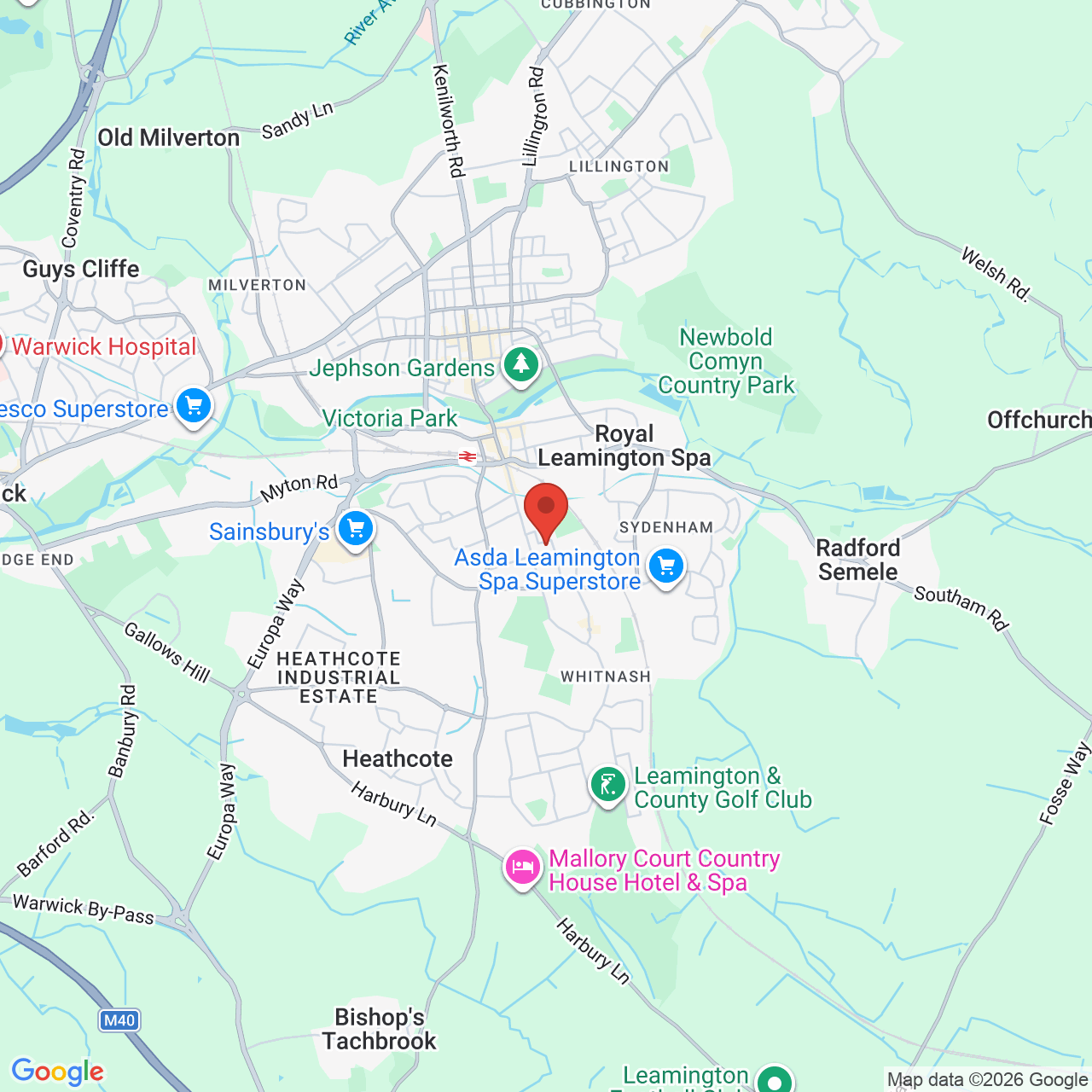 Map displaying job location