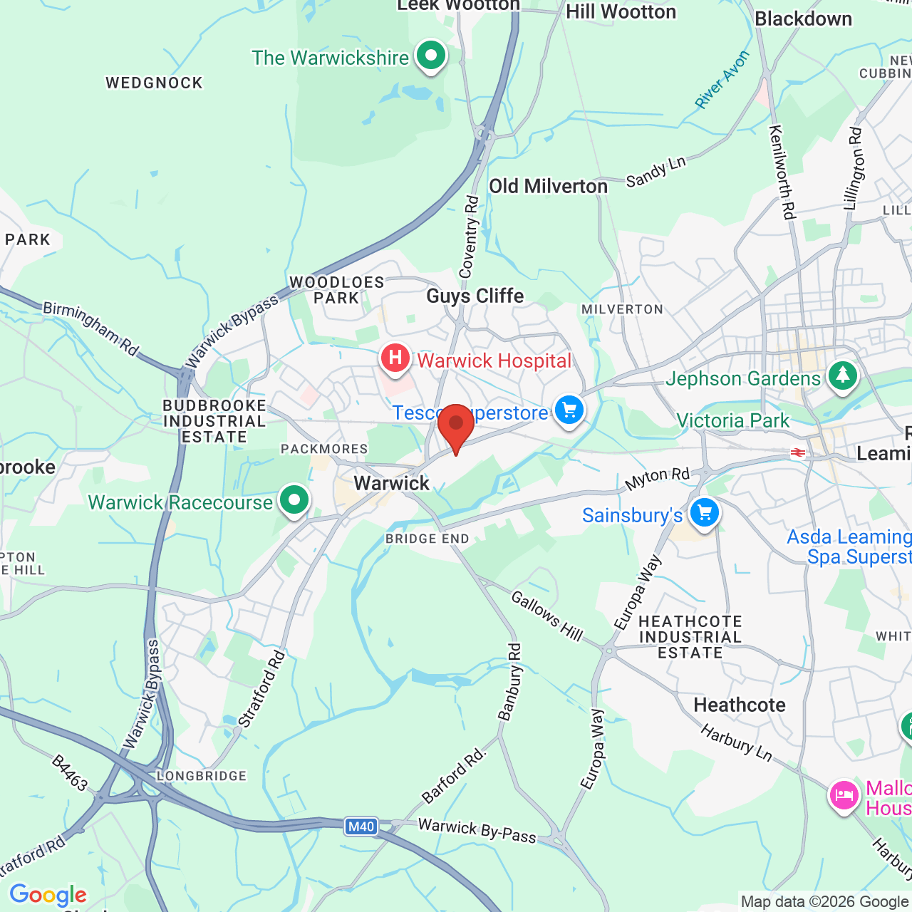 Map displaying job location