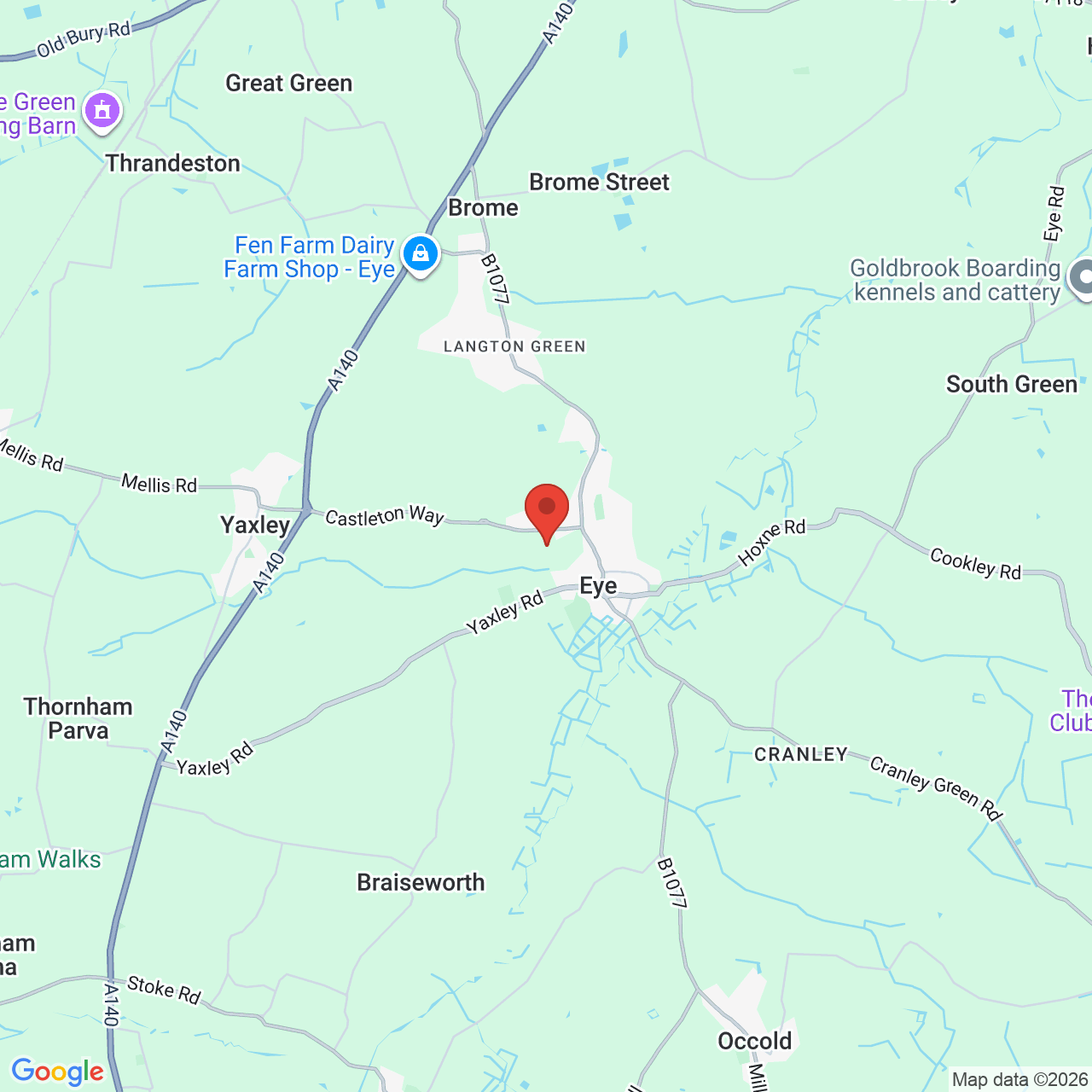 Map displaying job location