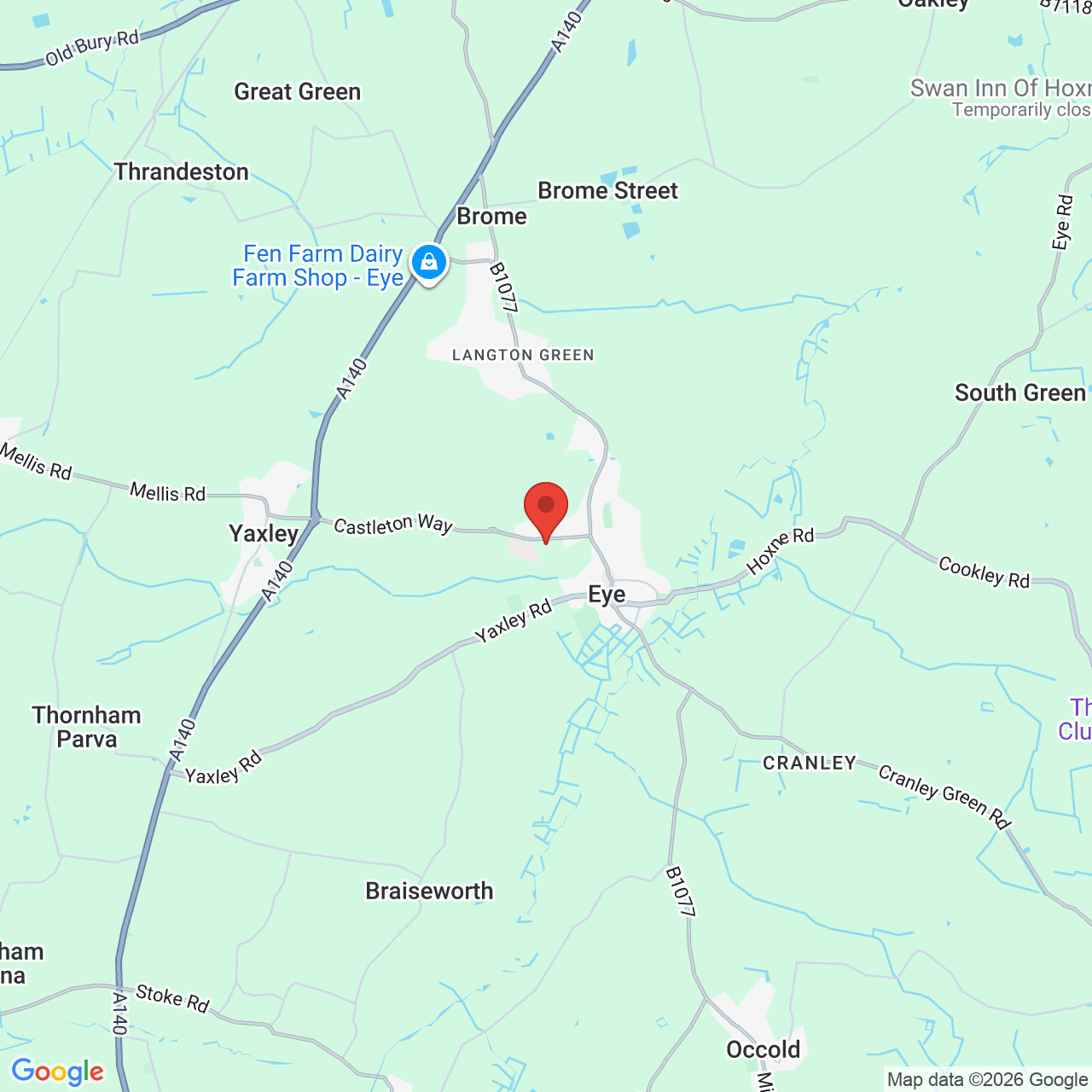 Map displaying job location