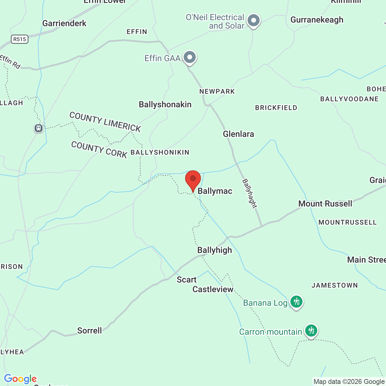 Map displaying job location