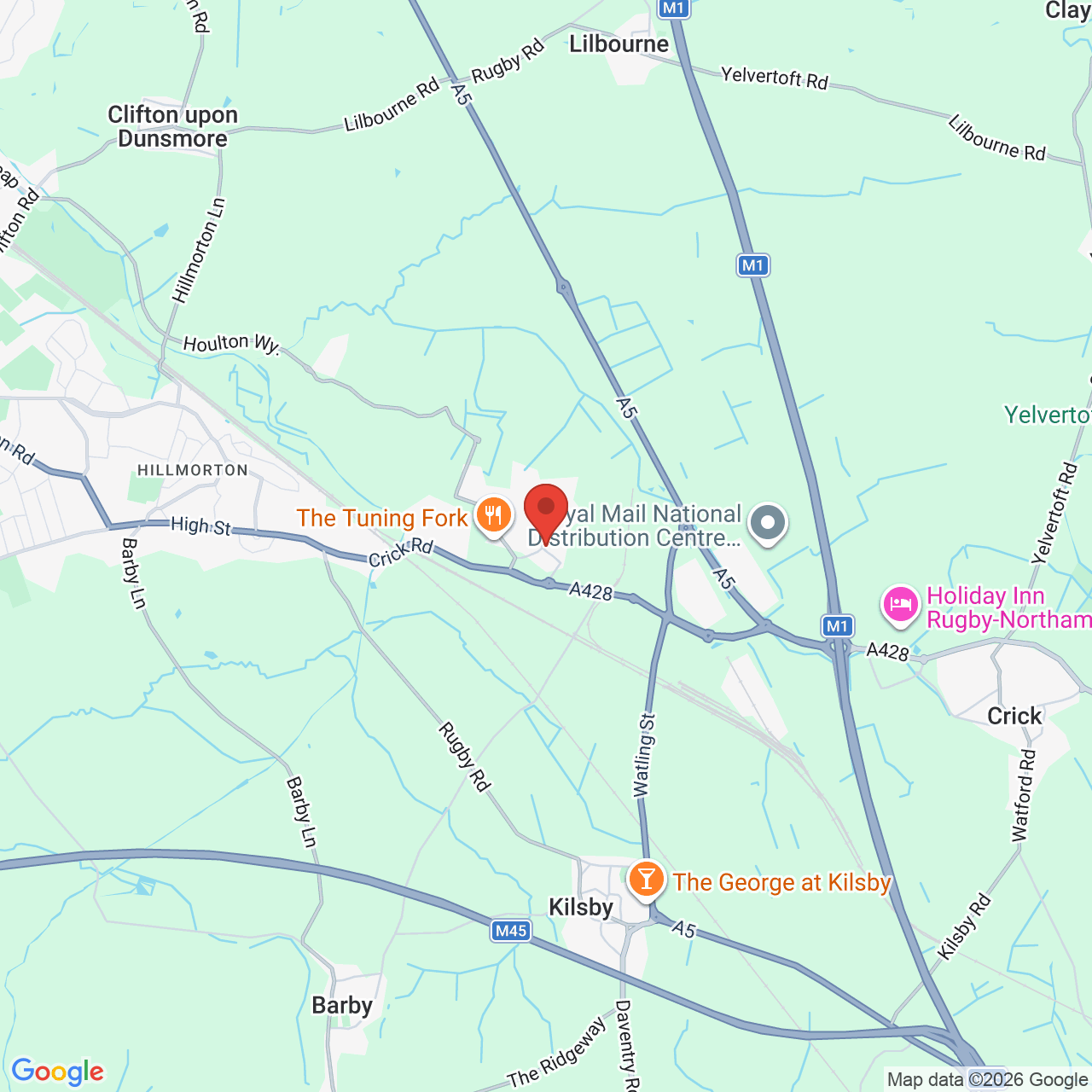 Map displaying job location