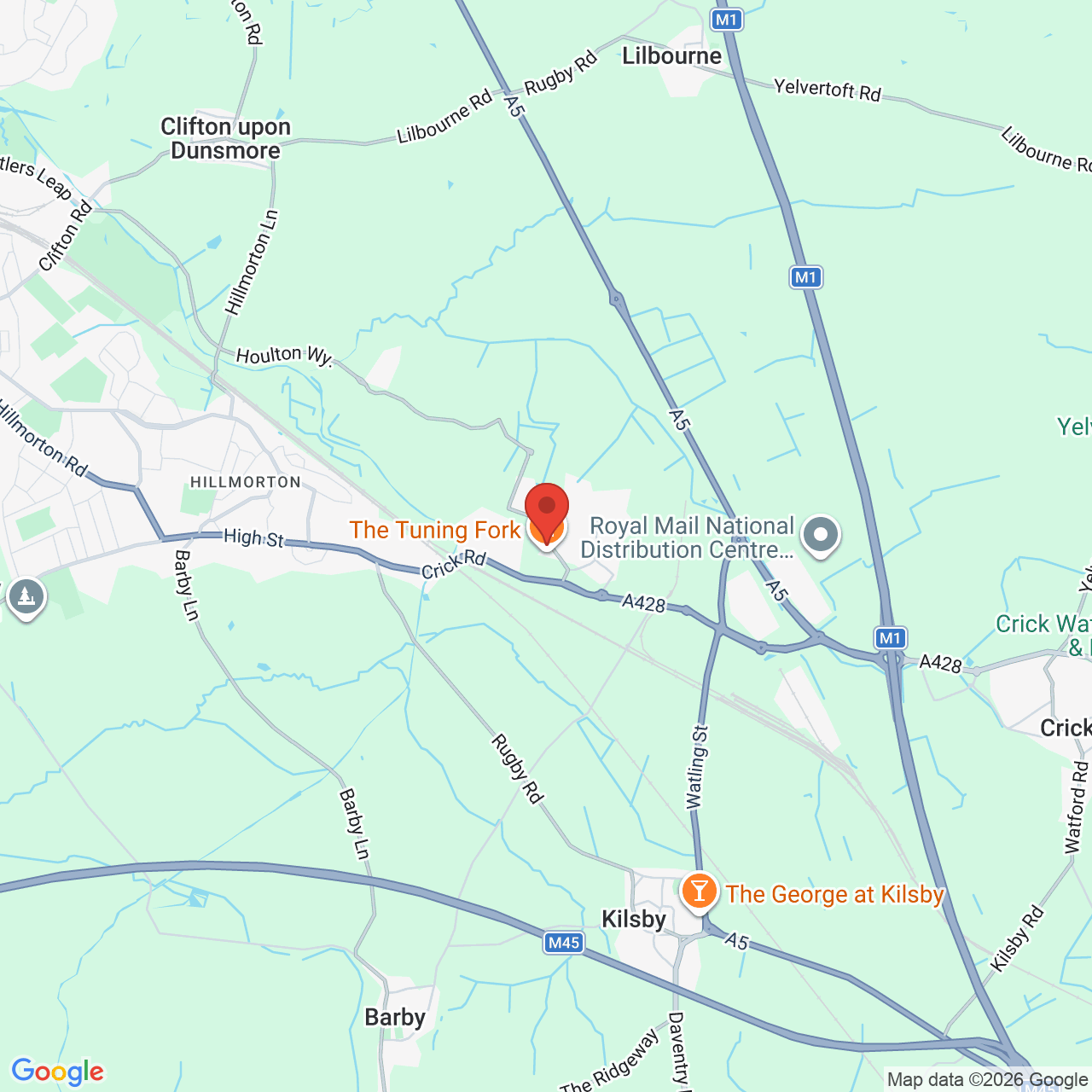 Map displaying job location