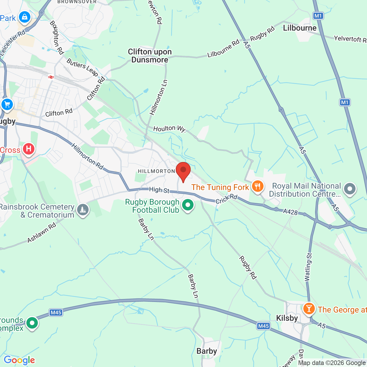 Map displaying job location