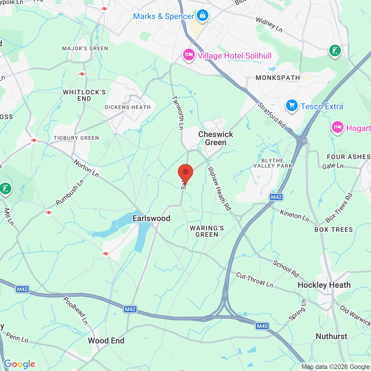 Map displaying job location