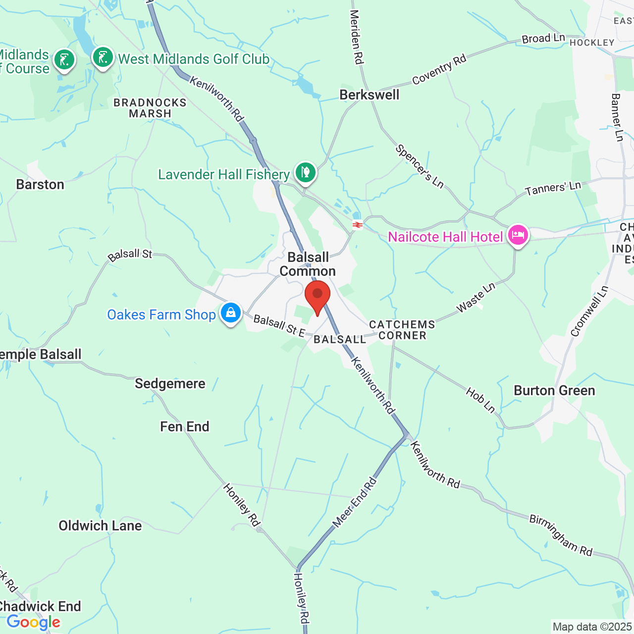 Map displaying job location