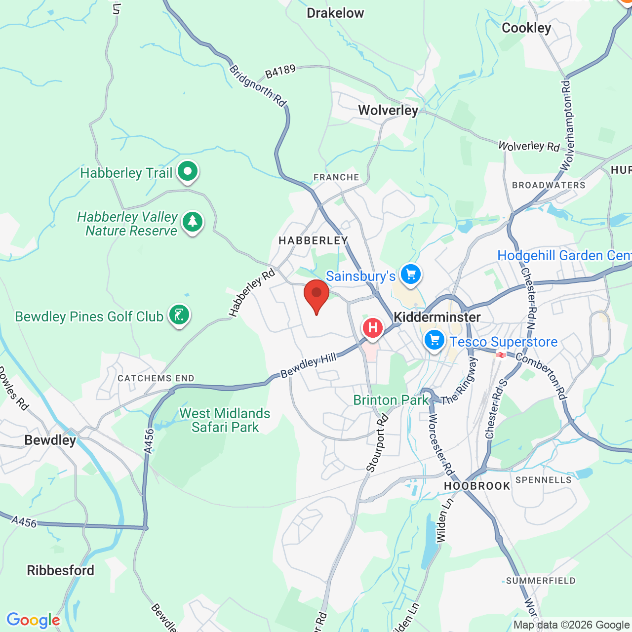 Map displaying job location