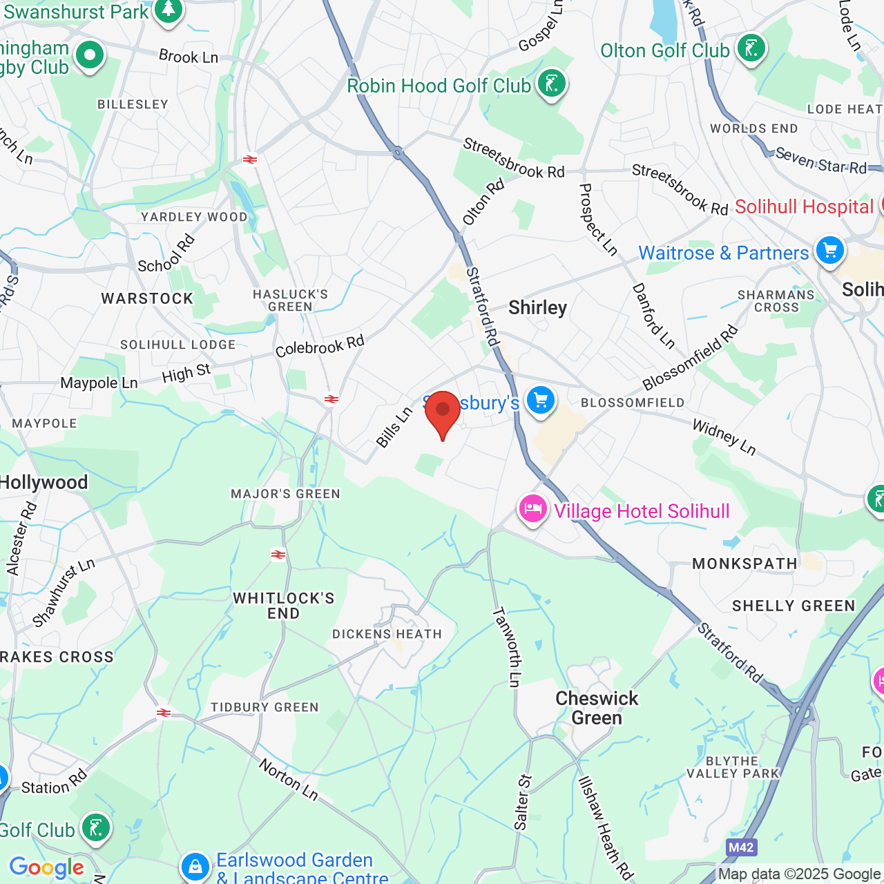 Map displaying job location