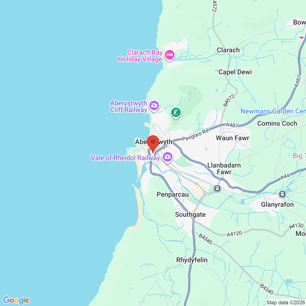 Map displaying job location