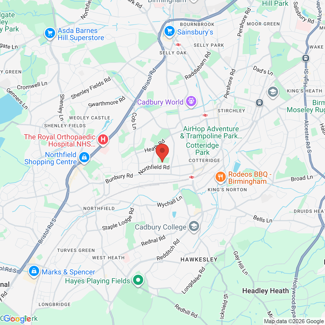 Map displaying job location