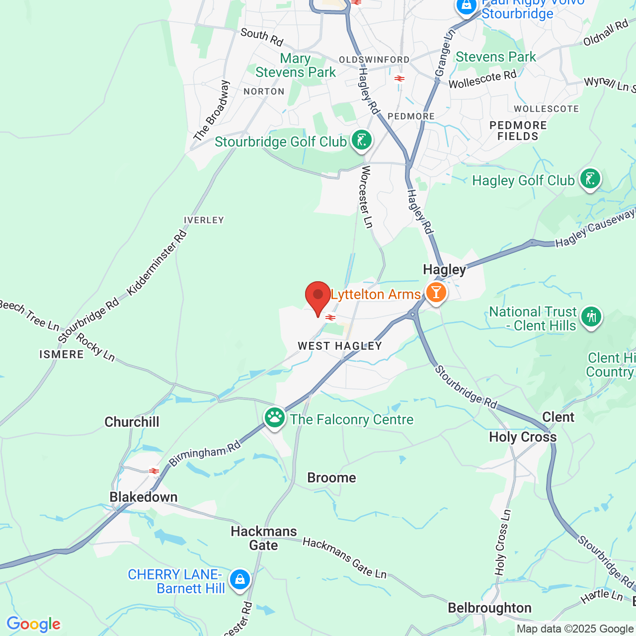 Map displaying job location