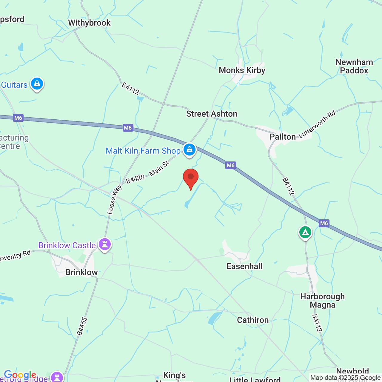 Map displaying job location