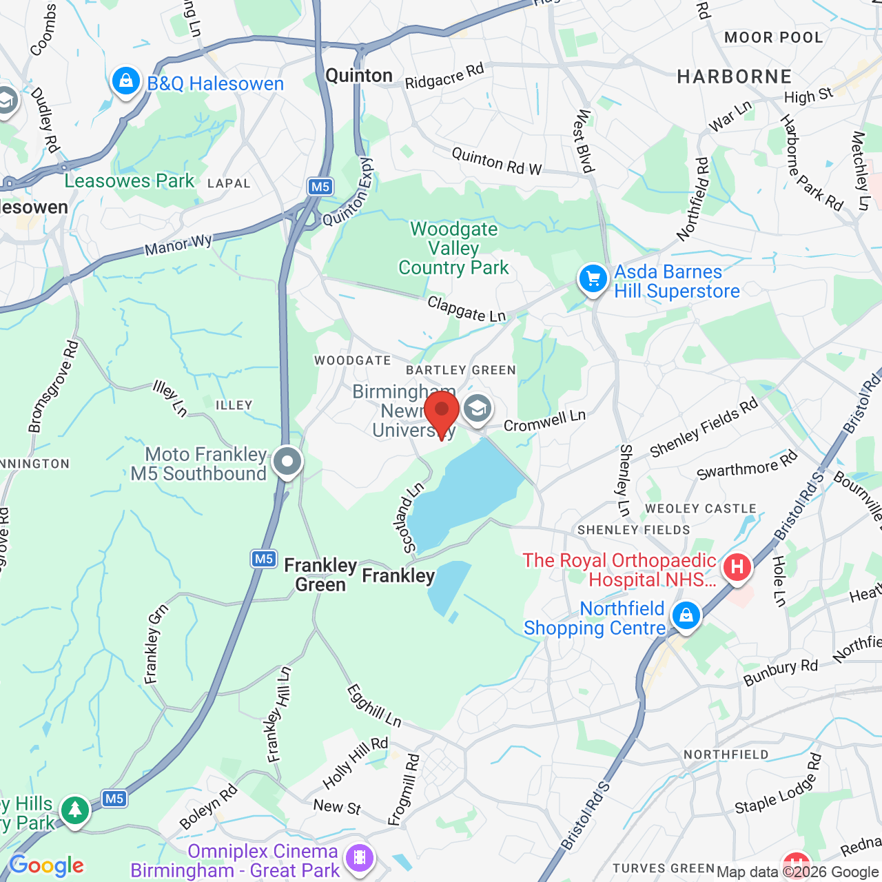 Map displaying job location