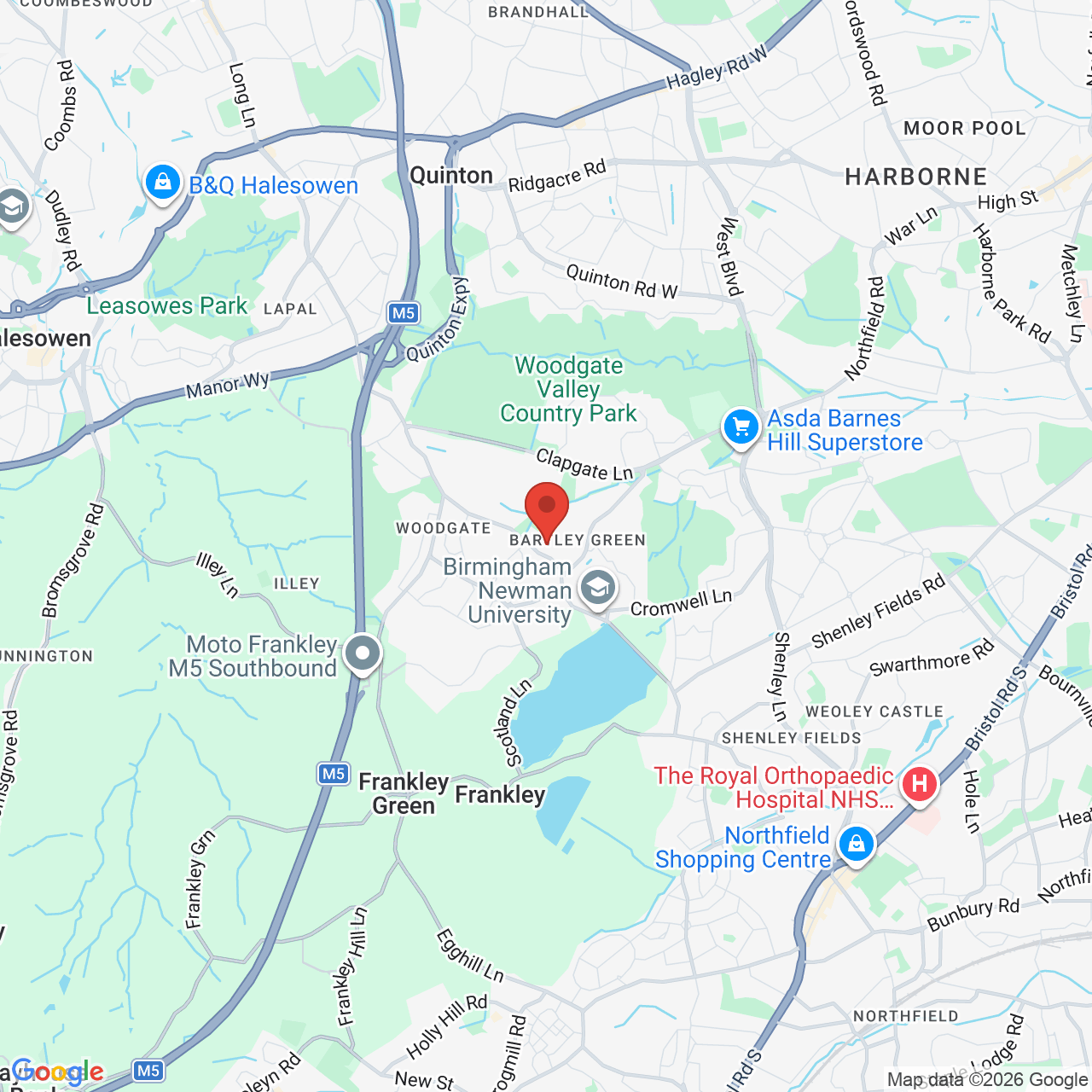 Map displaying job location